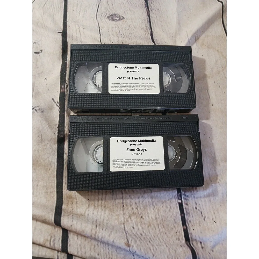 Robert Mitchum Western‎ VHS Lot West of the Pecos & Nevada Zane Grey High Plains